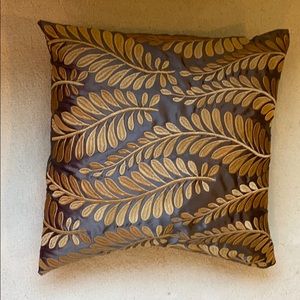 Embroidered gold thread satin cushion covers